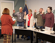  Jon Waller, Mary Powell, Mike Calahan and Rhonda Olsen are officially sworn in  